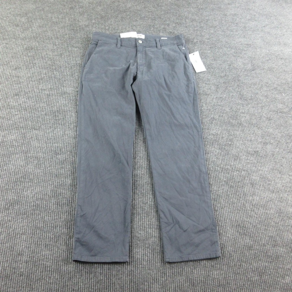 GDW Pants Mens 33 Gray Chino Scout Straight Stretch Flat Front 34x29.5* NWT